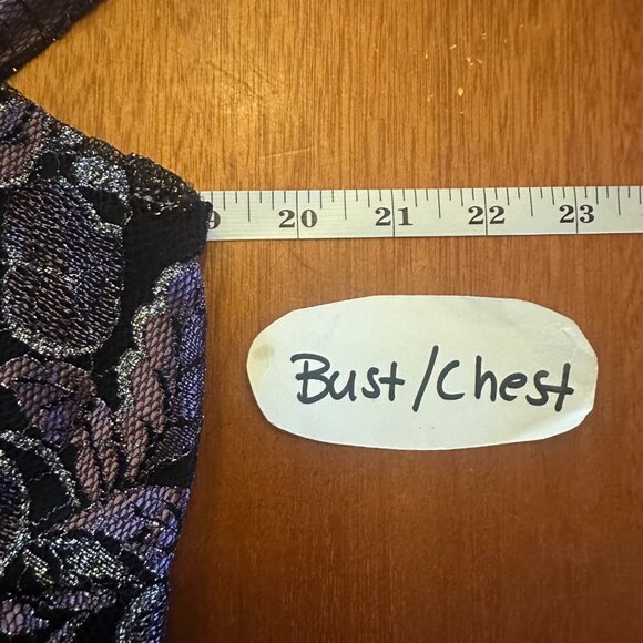 Studio 1940 Black & Purple Floral Lace Tank Top With Front Buttons Size 20 Women - Picture 3 of 6